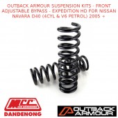 OUTBACK ARMOUR SUSPENSION KITS FRONT - ADJ BYPASS EXPEDITION HD NAVARA D40 2005+